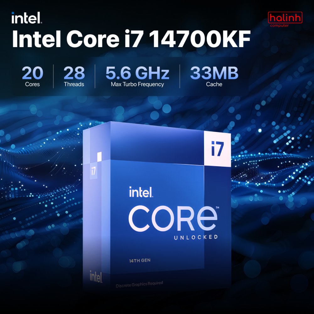 CPU Intel Core i7 14700KF Genuine | Up to 5.6GHz, 20 cores 28 threads