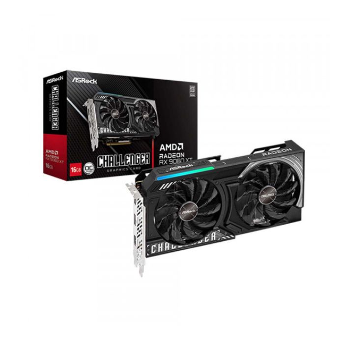 Graphics Card ASRock Radeon RX 9060 XT Challenger 16GB OC GDDR6 Black