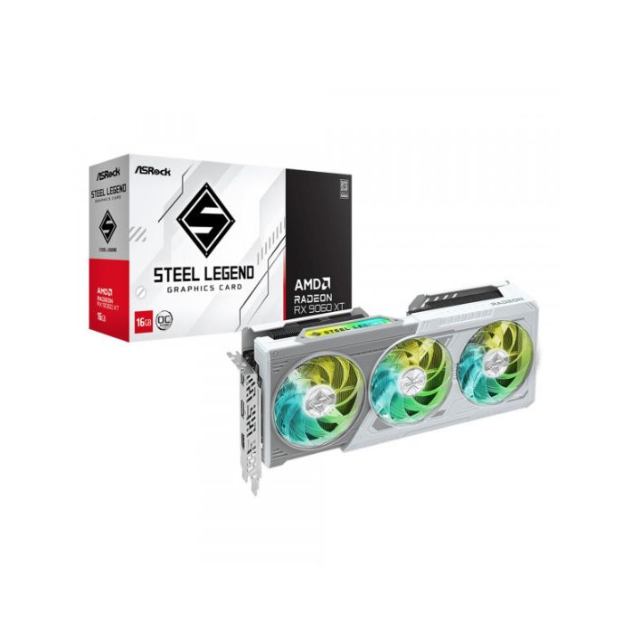 Graphics Card Asrock RX 9060 XT Steel Legend 16GB OC GDDR6 White