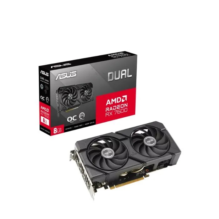 Graphics Card ASUS Dual Radeon RX 7600 EVO OC Edition 8GB GDDR6