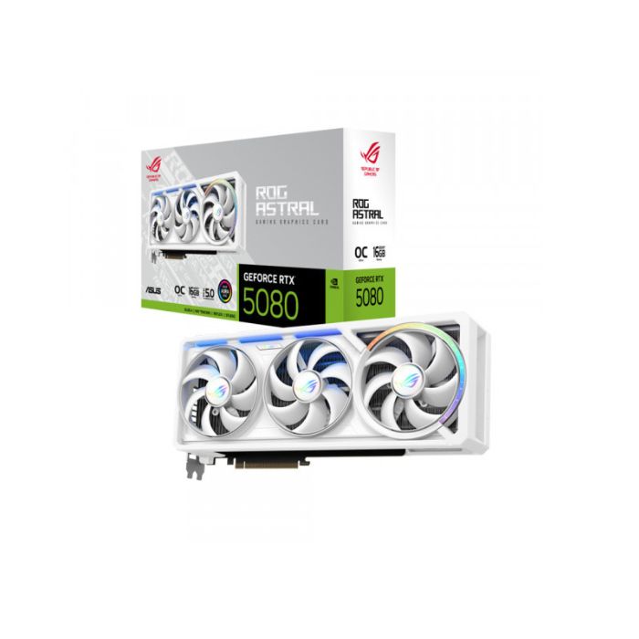 Graphics Card ASUS RTX 5080 ROG Astral Gaming OC White 16G GDDR7