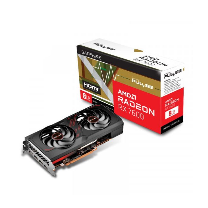 Graphics Card Sapphire PULSE RX 7600 8GB Gaming OC 8GB