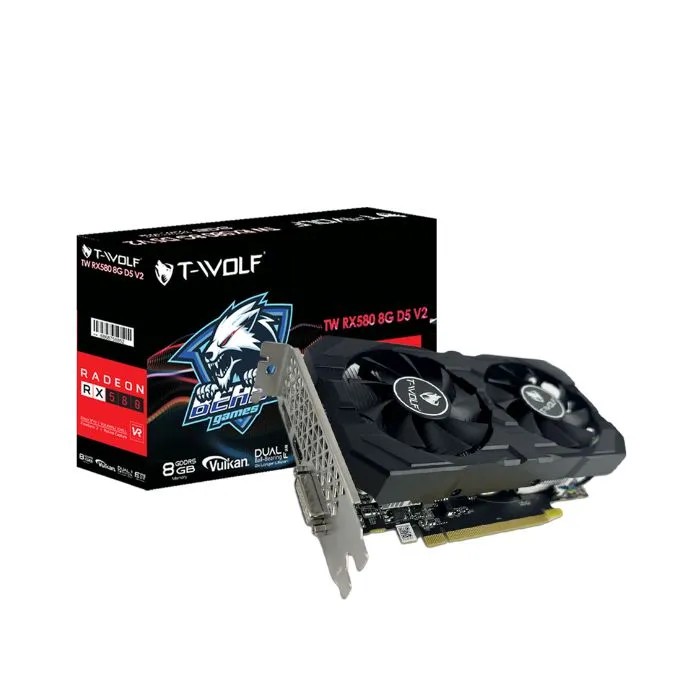 Graphics Card T-WOLF RX 580 8GB GDDR5 (V2)