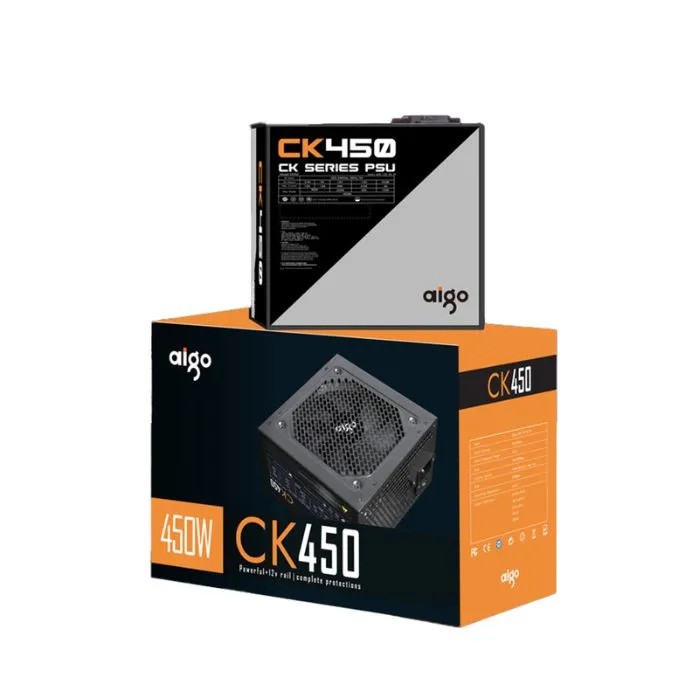 PSU Aigo CK450 Pro | 450W, Cable det Black